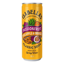 Isabellas Can Soda Passion Fruit Pineapple  Orange 355ML 