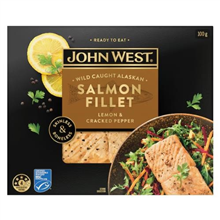 John West Salmon Fillets Lemon Pepper 100G