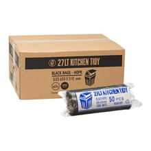 Kitchen Tidy Bag 27L Black 50Roll 20CTN