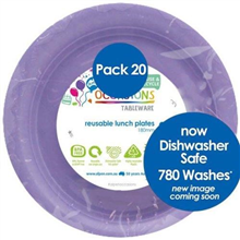 LAVENDER ROUND LUNCH PLATE 20PK ALP