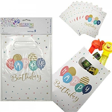 LOOT BAGS HAPPY BIRTHDAY 8PK ALP