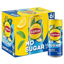 Lipton Tea Lemon No Sugar 240ML 6PK