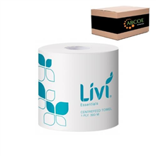Livi Hand Towel Essentials Centrefeed Roll 1PLY 300M 4 CTN 1203