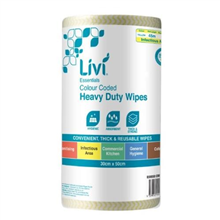 Livi Wipes Essential Commercial Roll Yellow 6005