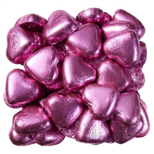 Lolliland Milk Chocolate Hearts Hot Pink 500G