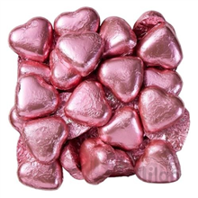 Lolliland Milk Chocolate Hearts Pink 500G