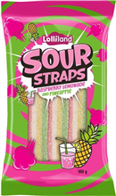 Lolliland Sour Straps Raspberry Lemonade  Pineapple 160G