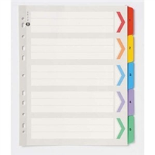 MARBIG 36150 DIVIDERS INDEX EXTRA WIDE A4 COLOUR 15 TAB