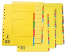 MARBIG 37200 DIVIDERS A4 BRIGHT MANILLA 10 TAB