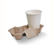 MOULDED FIBRE CARRY TRAY 2 CUP 400CTN