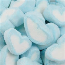 Marshmallow Heart Blue  White 400g