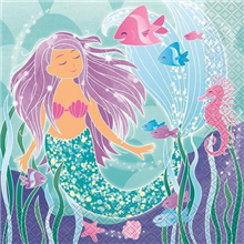 Mermaid Napkin Lunch 2Ply 16 Pack