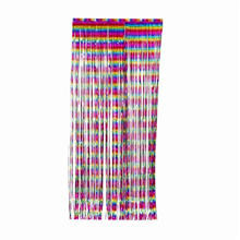 Metallic Foil Curtain Multi Coloured