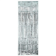 Metallic Foil Curtain Silver