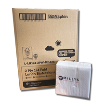 Millys Lunch Napkin 2Ply 14 Fold 2000Ctn