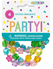 NOVELTY CRYSTAL BRACELETS 4PK 75430