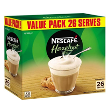 Nescafe Single Serve Coffee Sachets Hazelnut Latte 26 Pack