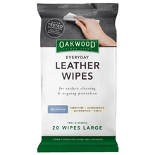 Oakwood Everday Leather Wipes 20Pk