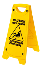 Oates A Frame Caution Wet Floor Sign Yellow