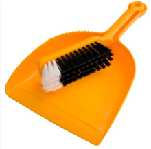 Oates Dustpan and Bannister Set Yellow