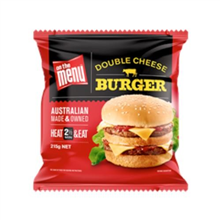 On The Menu Double Cheese Burger 215g