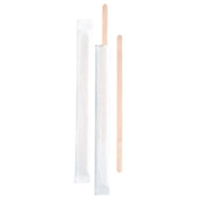 One Tree Wooden Stirrers Individually Wrapped 1000PK