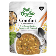 Only Organic Soup Chicken Sweetcorn  Flaxseed 320G