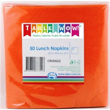 Orange Napkin Lunch 30X30cm 50 Pack