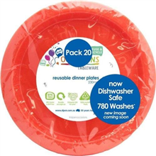 Orange Round Dinner Plate 20 Pack