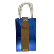 Paper Bag Metallic Blue 5PK