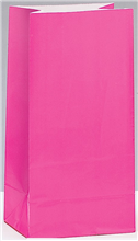 Paper Bags Hot Pink 12 Pack