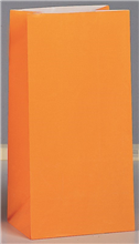 Paper Bags Orange 12 Pack