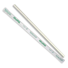 Paper Straws Individually Wrapped White 250PK