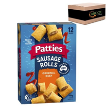 Patties Party Sausage Rolls Beef 12PK 6CTN