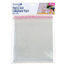 Peel  Seal Cellophane Bags 15cm x 15cm 50PK