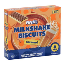 Pipers Milkshake Biscuits Caramel 6PK
