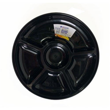 Platter 5 Section Round Black