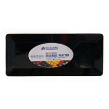 Platter Rectangle Black 465 x 20 x 25cm