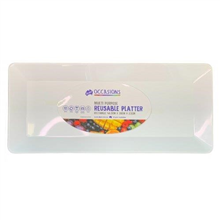 Platter Rectangle White 465 X 20 X 25CM 376511