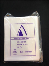 Poly Bag 10x8 255x205mm 35UM 100 Pack