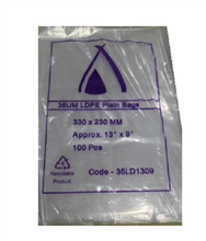 Poly Bag 13x9 330x230mm 35UM 100 Pack