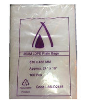 Poly Bag 24x18 610x455mm 35UM 100 Pack