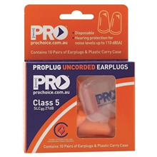 Pro Choice Ear Plugs Uncorded Orange 10 Pairs