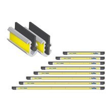 Quad Pro Aluminium Channel With Rubber 450mm18inch