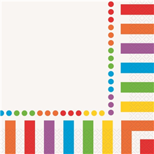 Rainbow Napkins Lunch 16 Pack