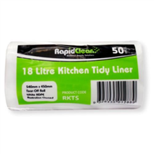 Rapid Clean Kitchen Tidy White 18L 50Roll