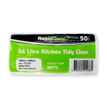 Rapid Clean Kitchen Tidy White 36L 50Roll