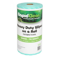 Rapid Clean Wipes HD Roll 90SH Green