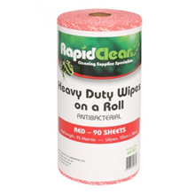 Rapid Clean Wipes HD Roll 90SH Red
