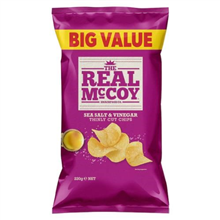 Real McCOY Thinly Cut Salt  Vinegar 220G 